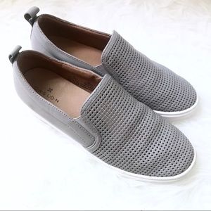 Gray Eden Perforated Slip-On Sneaker